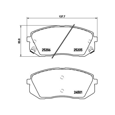 Колодки тормозные дисковые комплект Brembo - P 30 056 - изображение №1 P 30 056