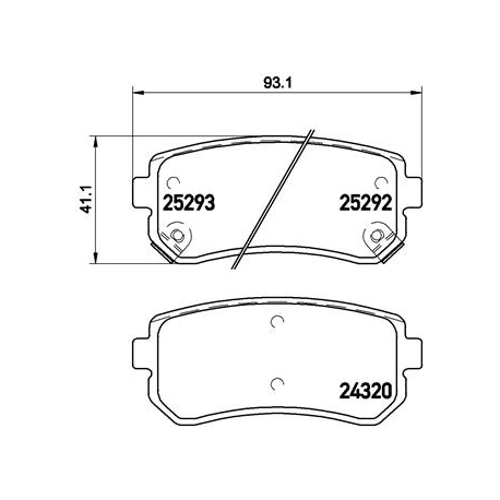 Колодки тормозные дисковые комплект Brembo - P 30 051 - изображение №1 P 30 051