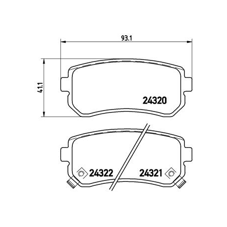 Колодки тормозные дисковые комплект Brembo - P 30 025 - изображение №1 P 30 025