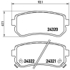 Колодки тормозные дисковые комплект Brembo - P 30 025 - изображение №1