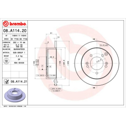 Диск тормозной Brembo