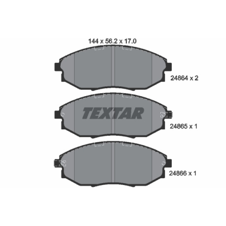 Колодки гальмівні передні Епіка TEXTAR - TX 2486401 - зображення №1 TX 2486401