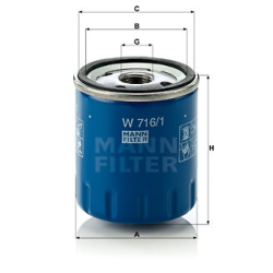 Фільтр масляний Епіка 2.0, 2.5 MANN - W 716/1 - зображення №1