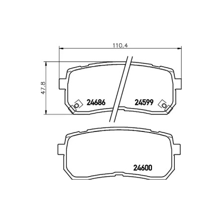 Колодки тормозные дисковые комплект NISSHINBO NP6033. Фото 1 NSN NP6033