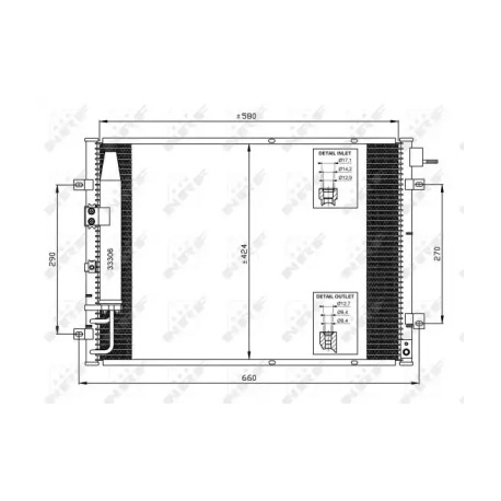 Радиатор кондиционера NRF NF 35515. Фото 1 NF 35515