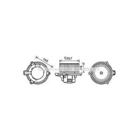 Електродвигун, вентиляція салону AVA QUALITY COOLING KA8250. Фото 1 KA8250