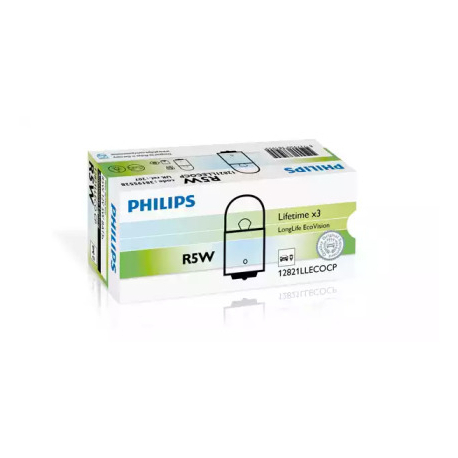 Лампочка R5W (BA15s, 5 Вт, 12 V) PHILIPS PH 12821LLECOCP. Фото 1 PH 12821LLECOCP