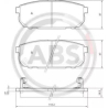Колодки тормозные дисковые комплект A.B.S. ABS 37362. Фото 1