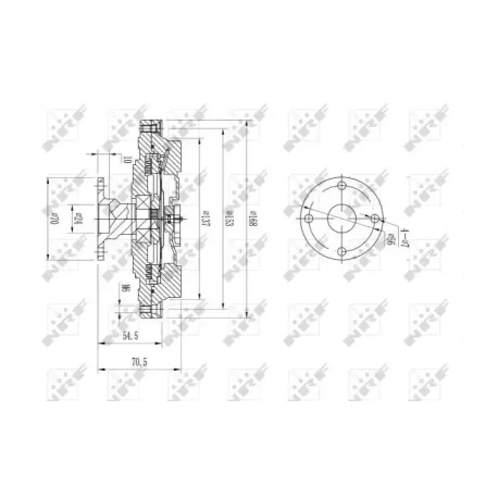 Муфта (сцепление) вентилятора радиатора NRF NF 49608. Фото 1 NF 49608