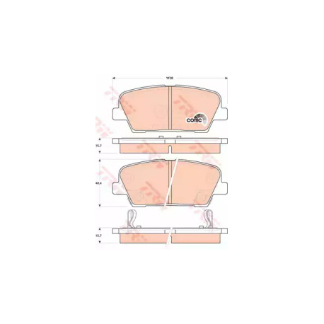 Колодки тормозные дисковые комплект TRW GDB3499. Фото 1 GDB3499
