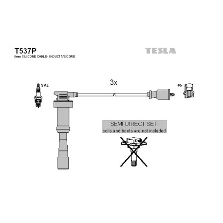 Провода высоковольтные TESLA T537P. Фото 1 T537P