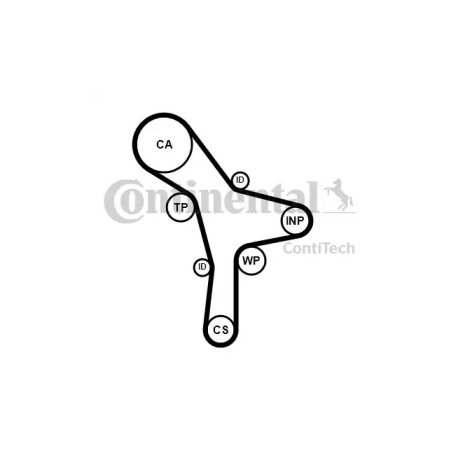 Ремень ГРМ Contitech CT CT1176. Фото 1 CT CT1176