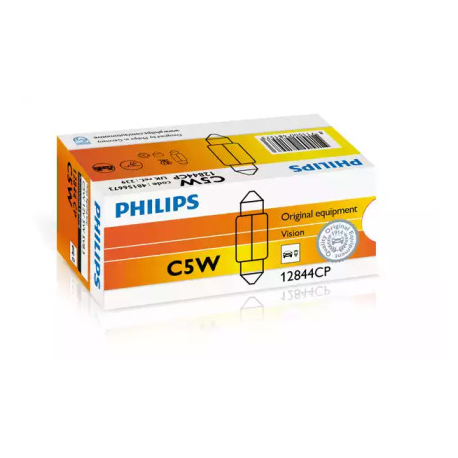 Лампочка C5W (SV8,5, 5 Вт, 12 V) PHILIPS PH 12844CP. Фото 1 PH 12844CP