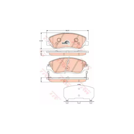 Колодки тормозные дисковые комплект TRW GDB3418. Фото 1 GDB3418