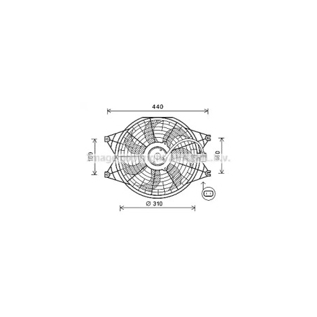 Вентилятор радиатора охлаждения AVA QUALITY COOLING KA7537. Фото 1 KA7537