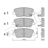 Колодки тормозные дисковые комплект задние Metelli 22-0901-0. Фото 1