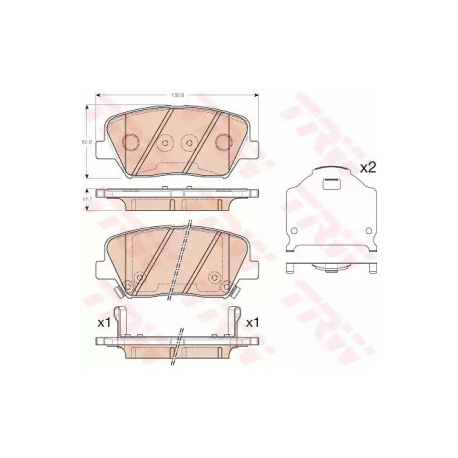 Колодки тормозные дисковые комплект TRW GDB3549. Фото 1 GDB3549
