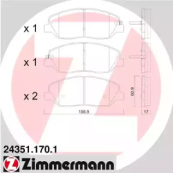 Колодки гальмівні дискові комплект Zimmermann