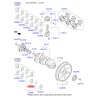 Вкладыши коренные 21020-3C300 Mobis - 210203C300 - схема с каталога 21020D, KKMAPDH11