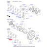 Вкладыши коренные 21020-3C330 Mobis - 210203C330 - схема с каталога 21020D, KKMAPDH11