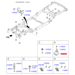 Подушка двигателя 21812-3E330 Mobis