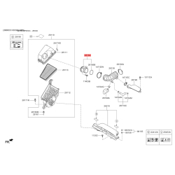 Датчик витрати повітря 28164-3C100 Mobis