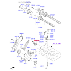 Комплект цепи привода распредвала 24510-2F101 Mobis