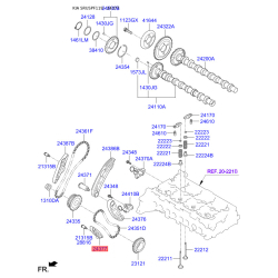 Комплект цепи привода распредвала 24377-2F600 Mobis
