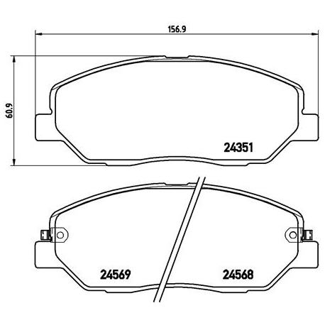 Колодки тормозные дисковые комплект Brembo - P 30 036 - изображение №1 P 30 036