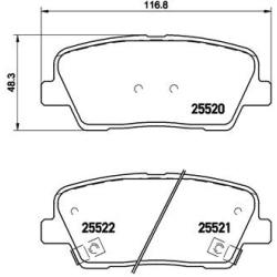 Колодки тормозные дисковые комплект Brembo
