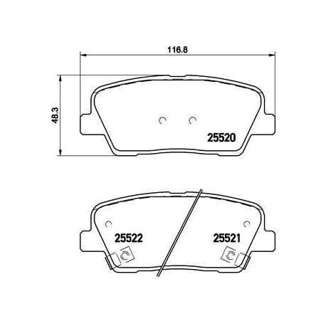 Колодки тормозные дисковые комплект Brembo - P 30 063 - изображение №1 P 30 063