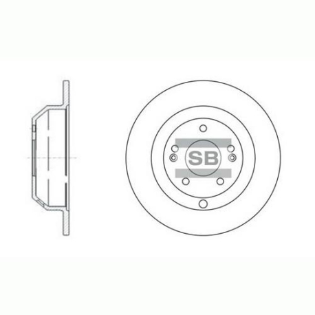 Диск тормозной HI-Q Sangsin Brake - SD1072 - изображение №1 SD1072