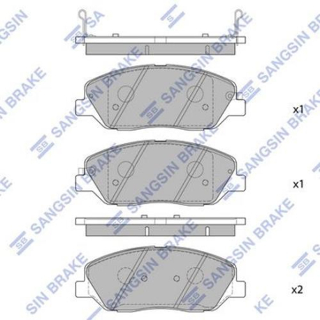 Колодки тормозные дисковые комплект HI-Q Sangsin Brake - SP1246 - изображение №1 SP1246