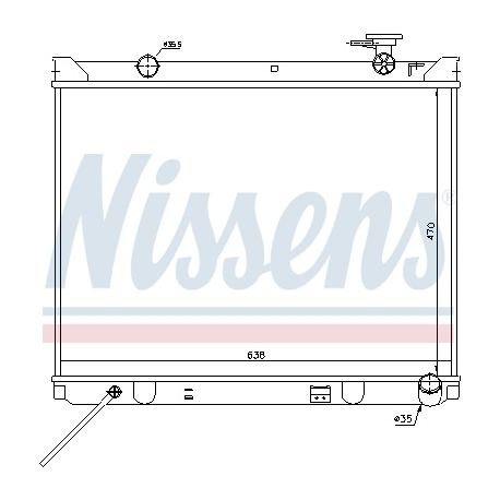 Радиатор охлаждения двигателя Nissens - NI 66766 - изображение №1 NI 66766