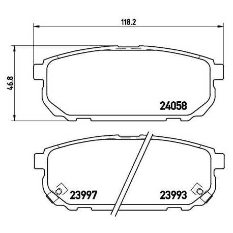 Колодки тормозные дисковые комплект Brembo - P 30 023 - изображение №1 P 30 023