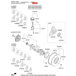 Кольца поршневые 23040-2A900 Mobis