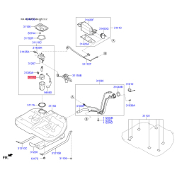 Фильтр топливный 31112-3Q550 Mobis