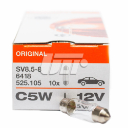 Лампочка C5W (SV8,5-8, 5 Вт, 12 V) OSRAM