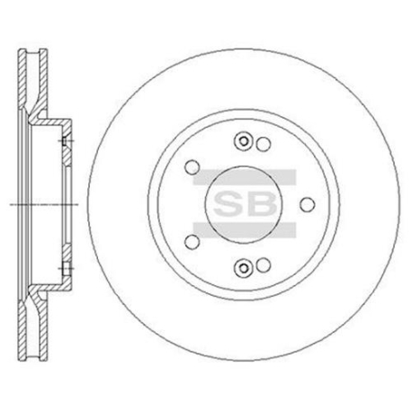 Диск гальмівний HI-Q Sangsin Brake - SD1074 - зображення №1 SD1074