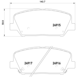 Колодки гальмівні дискові комплект Brembo