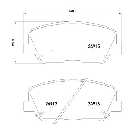 Колодки гальмівні дискові комплект Brembo - P 30 065 - зображення №1 P 30 065