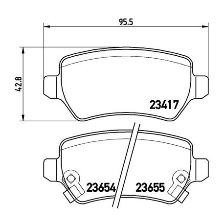 Колодки гальмівні дискові комплект Brembo - P 59 038 - зображення №1 P 59 038