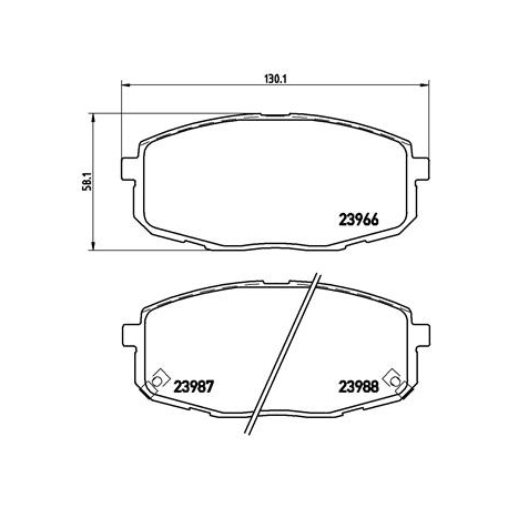 Колодки гальмівні дискові комплект Brembo - P 30 034 - зображення №1 P 30 034