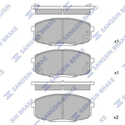Колодки тормозные дисковые комплект HI-Q Sangsin Brake