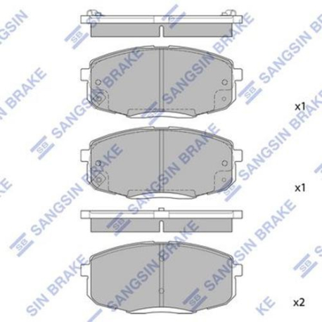 Колодки тормозные дисковые комплект HI-Q Sangsin Brake - SP1240 - изображение №1 SP1240
