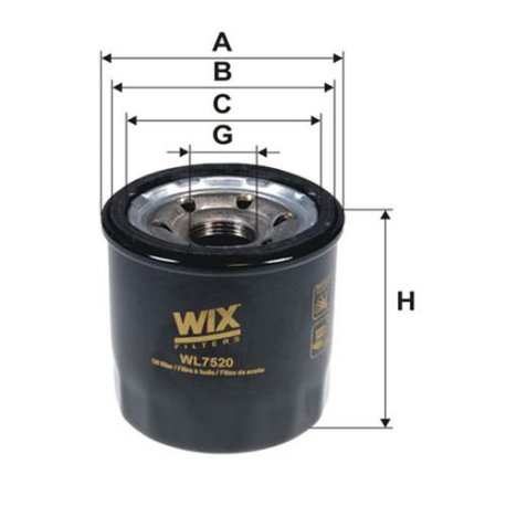 Фільтр масляний WIX - WL7520 - зображення №1 WL7520