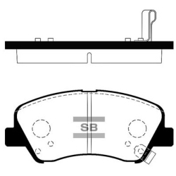 Колодки гальмівні дискові комплект HI-Q Sangsin Brake