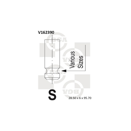 Клапан впускной BGA - V162390 - изображение №1 V162390