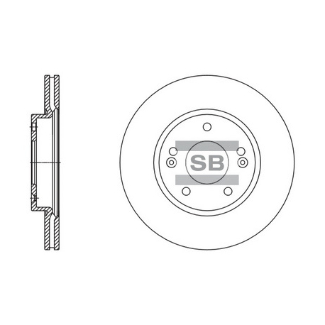 Диск тормозной HI-Q Sangsin Brake - SD1135 - изображение №1 SD1135