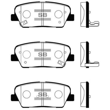 Колодки тормозные дисковые комплект HI-Q Sangsin Brake - SP1247 - изображение №1 SP1247